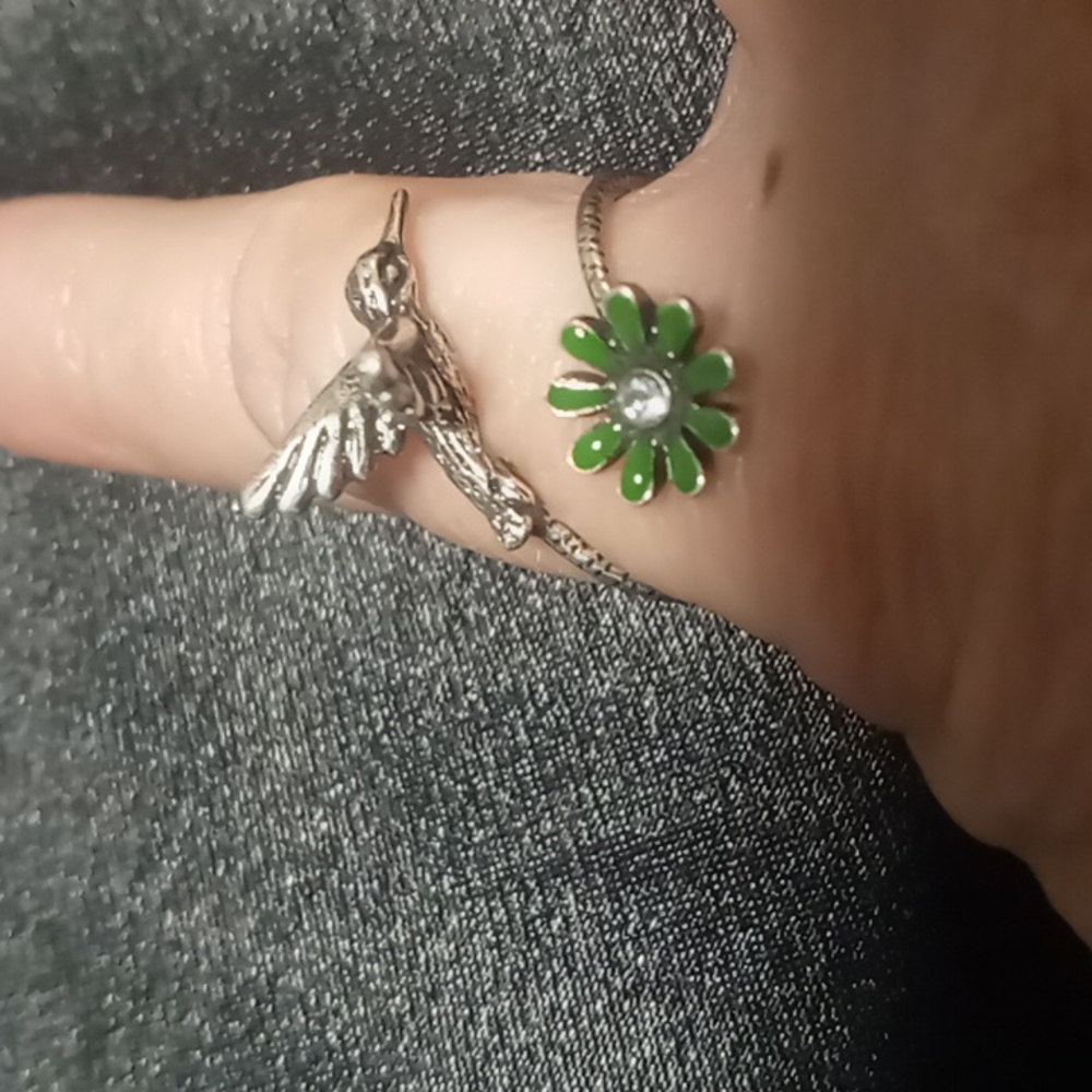 Hummingbird wrap ring. Delicate stylish - Picture 2 of 4